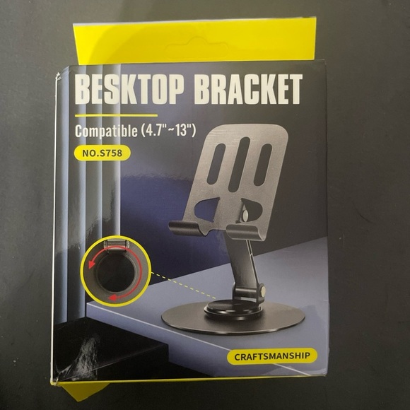 Black Desktop Bracket for Devices - Picture 1 of 4